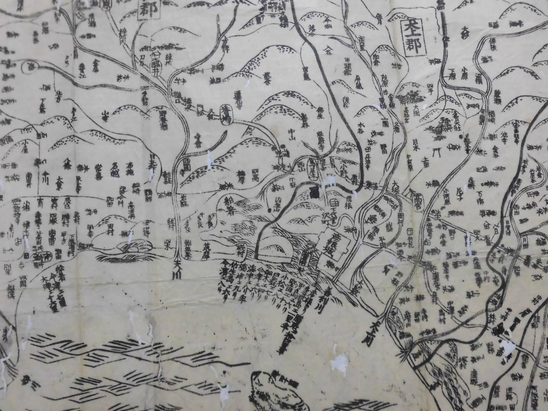 超爆安 志那詳密大地図 掛軸仕立 戦前中国地図 160cm - 美術品