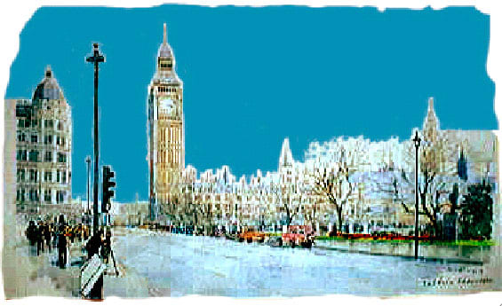 ロンドン 世界わがスケッチの旅 なごり雪の頃 - ラムアート絵画クラブ、世界遺産、ヨーロッパ、田舎、街角、デッサン、スケッチ旅行。サイクリング