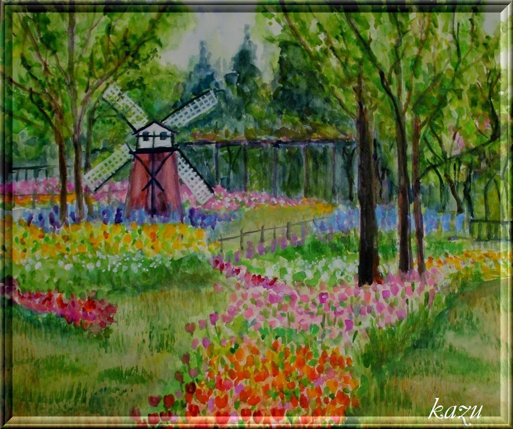 ボッティチェリ　春　キャンバス絵画 油絵 ボッティチェリの名作_春 (プリマベーラ) MA244 : 絵画制作