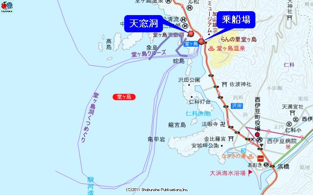 堂ヶ島の地図