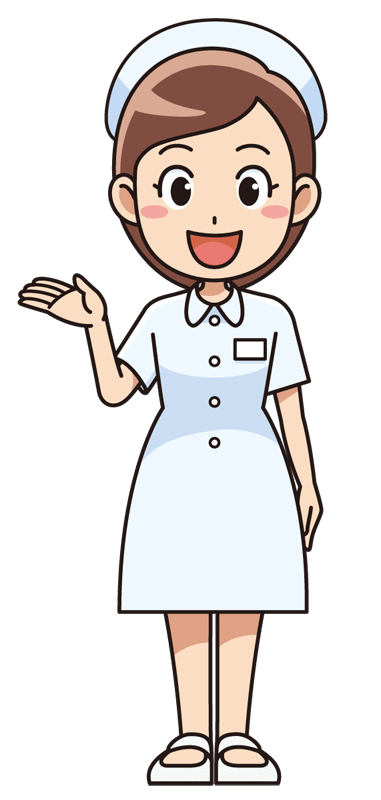 立って案内する笑顔の女性看護師さん 無料イラスト素材 イラスト素材図鑑