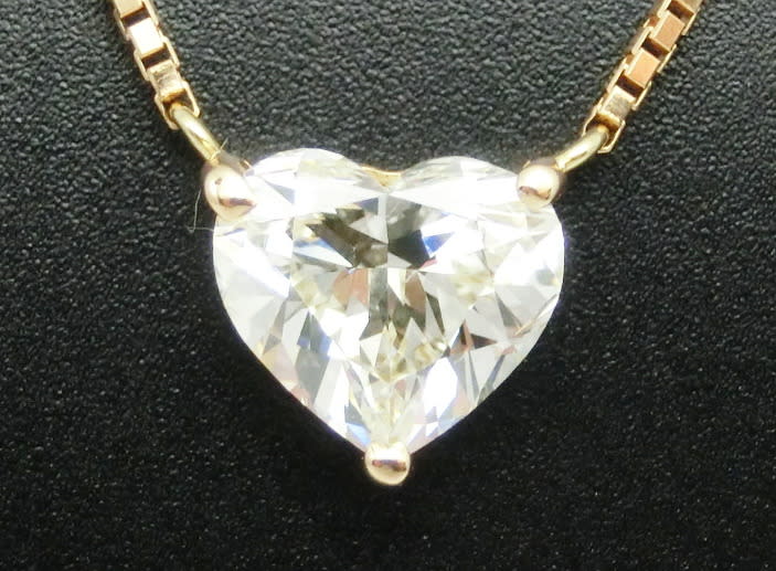 ダイヤモンド2ct “美しいハートシェイプ” ペンダント 元町宝石店長のブログ - 僅かな三日月の光でも輝く価値ある美しい希少宝石のご紹介と