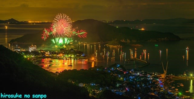 ”福山花火大会” ”鞆浦花火大会“