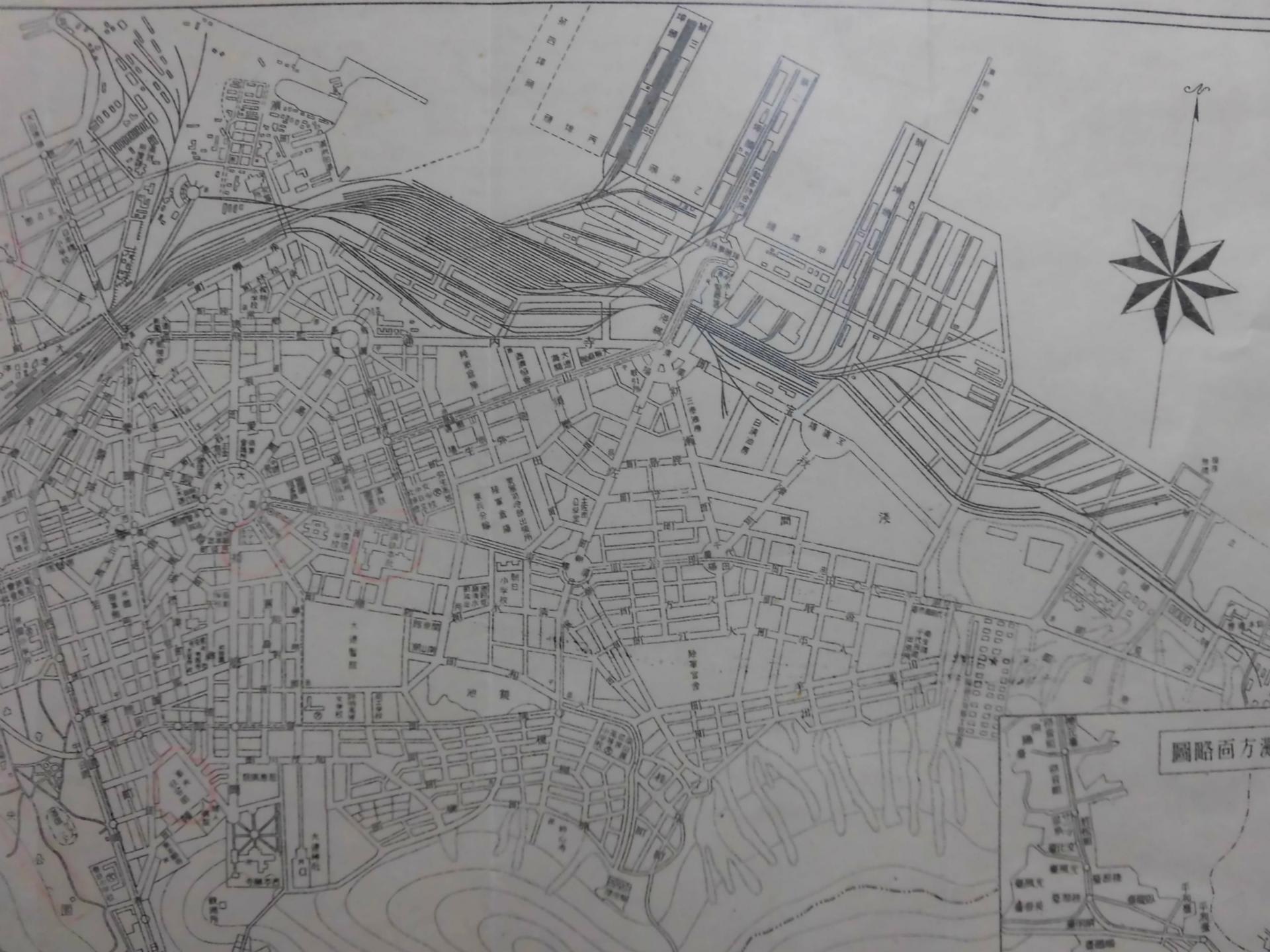 旧満洲國 大連港圖 年代不詳 - 新日本古地図学会