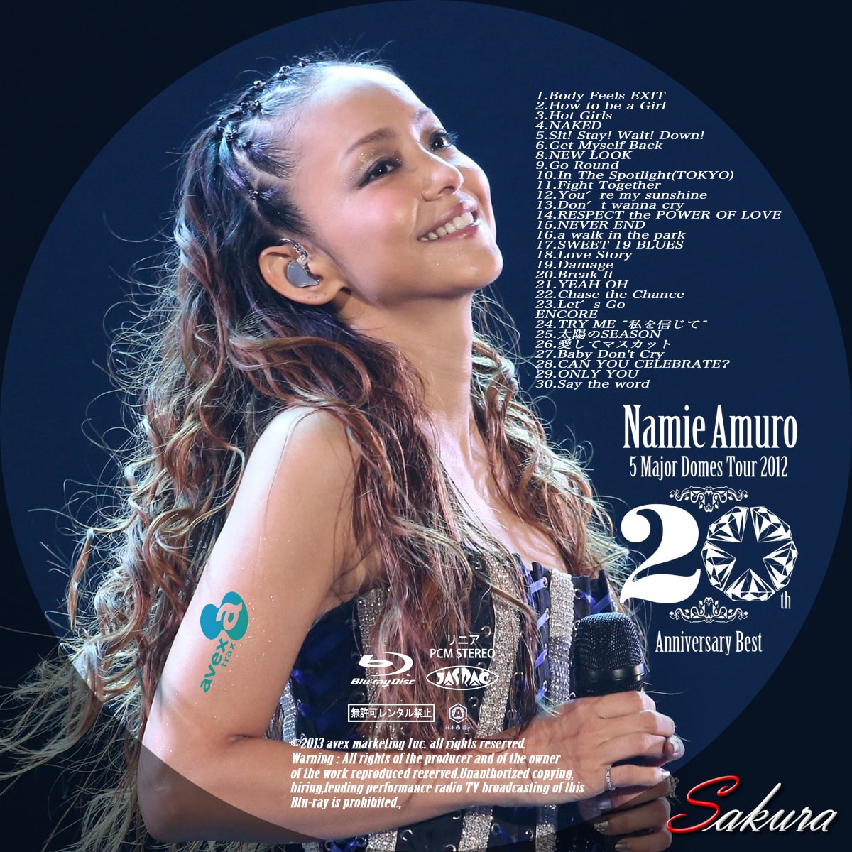 namie　amuro　5　Major　Domes　Tour　2012　～20t
