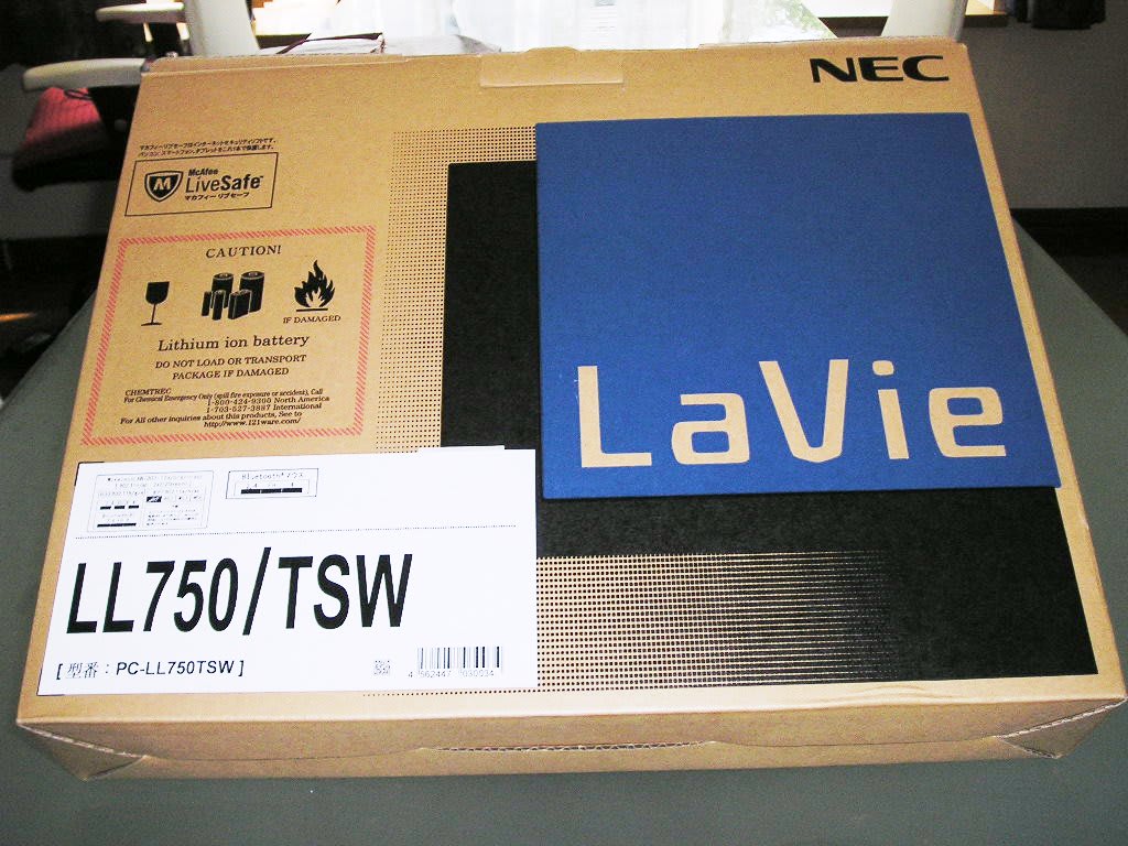 NEC Lavie LL750/TSW 破格のお値段で購入しました。 - 銀さんの何か
