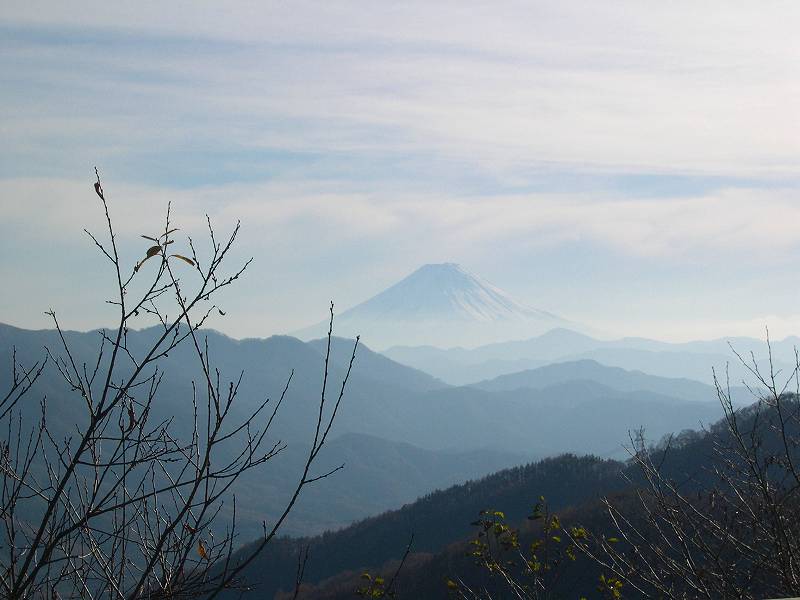大菩薩峠から富士山の眺望