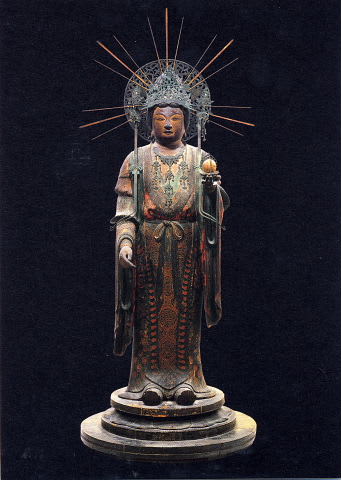 10/" China Brass Three Sides Of Guanyin Furnishing Articles Buddha Statue