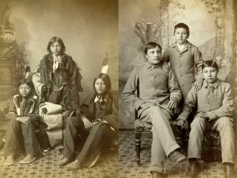 ネイティブアメリカンの子供に強制的に西洋文明を学習させた19世紀の 劇的ビフォーアフター 写真 先住民族関連ニュース