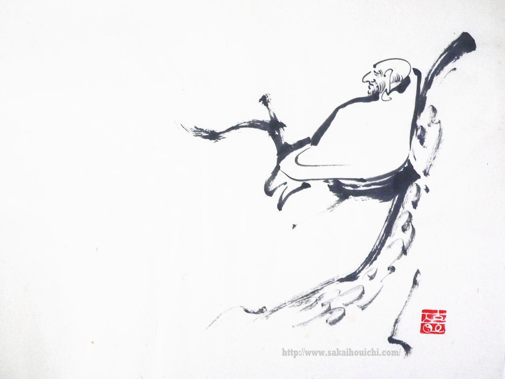 羅漢樹上瞑想之図ｗａｌｌｐａｐｅｒ さかいほういちのオオサンショウウオ生活