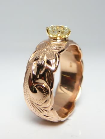 ハワイアンジュエリー ダイヤモンド 0．71ct 結婚指輪に永遠の愛を込めて - 僅かな三日月の光でも輝く価値ある美しい希少宝石のご紹介と