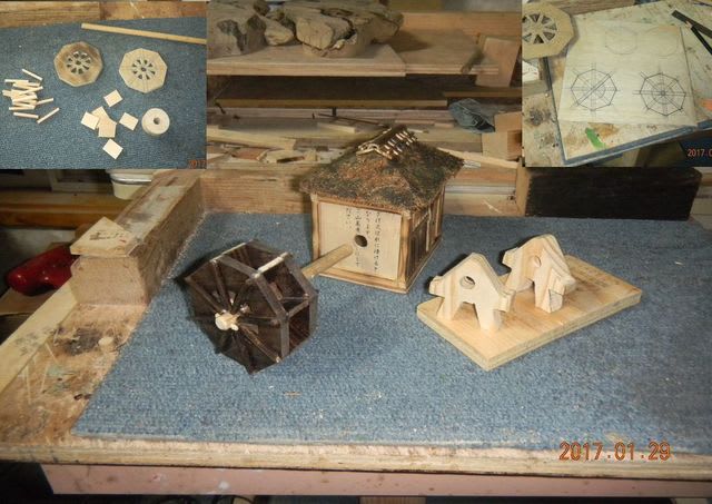 木工を楽しむ 水車小屋のある情景ジオラマ模型-1フクロウ作り-2 - 木工 
