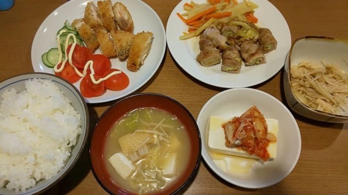鮭フライの晩ご飯