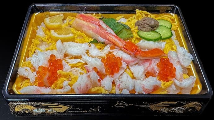 カニちらし寿司 ~スシローのカニ・イカ・タコW~