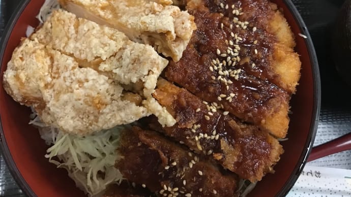 山賊焼&ソースかつ丼合体の「丼キング」完食〜