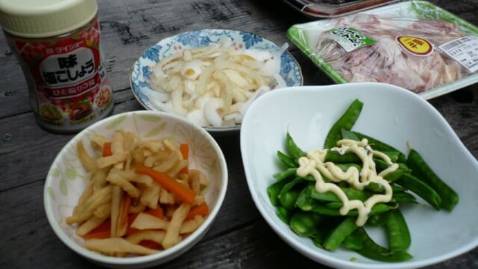 昨日の庭晩御飯