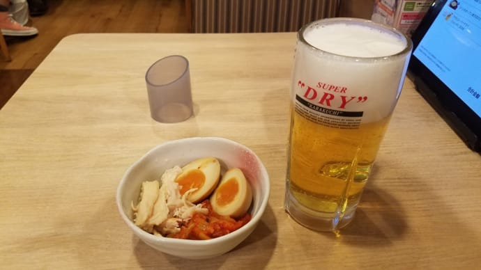 再・生ビール&つまみ2品×60歳以上5%引きパスポート=620円