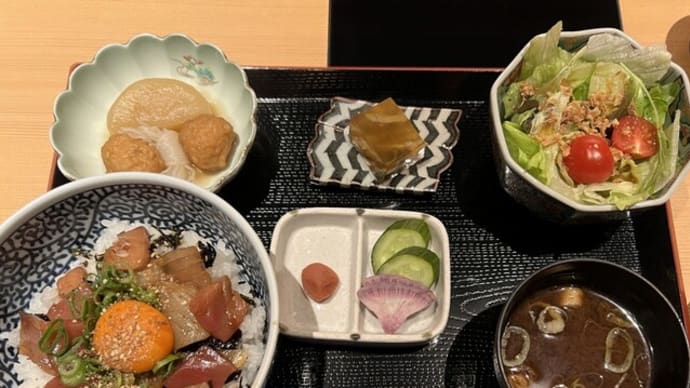 日本料理 ふぐまる　／　前橋市　－　まかない御膳　－　海鮮漬け丼