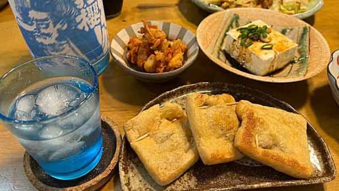 沢蟹揚げ?&鶏ちゃん美味〜い!