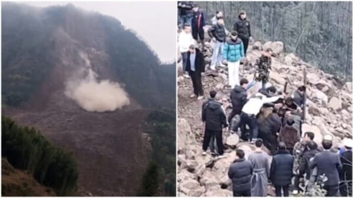 中国で「地滑り」発生　1人死亡28人行方不明【動画あり】