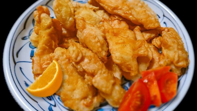 とり天ぷら ~モモ肉で丸亀製麺インスパイアとり天~