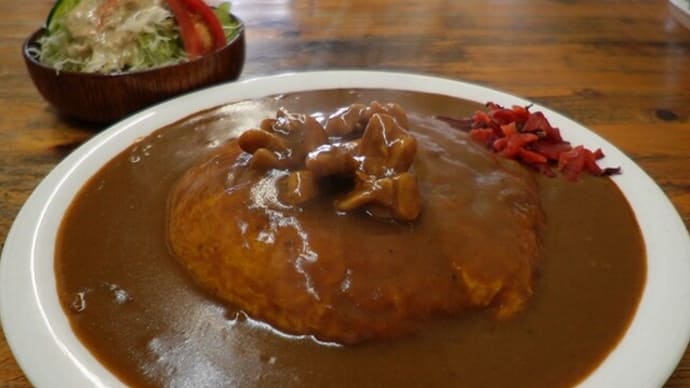 新潟県上越市【かれいはうす壱番館】オムカレー【食べログjsh】