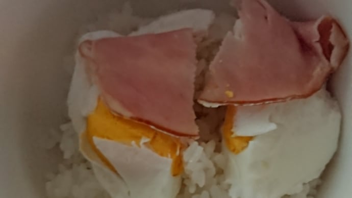 ハムエッグ丼その2