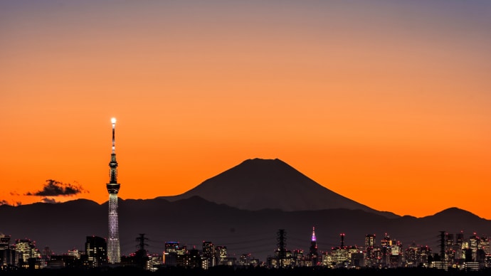 富士の見える街