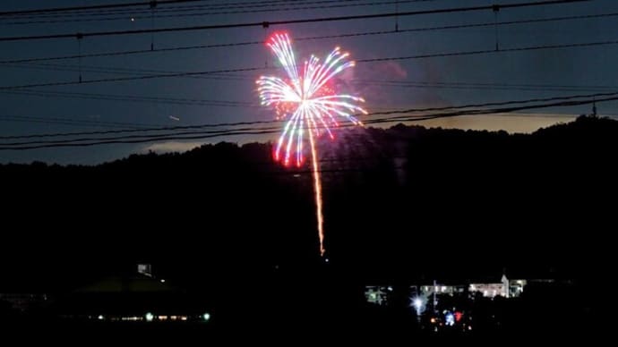 大和郡山市の夏祭りの日、サプライズ花火