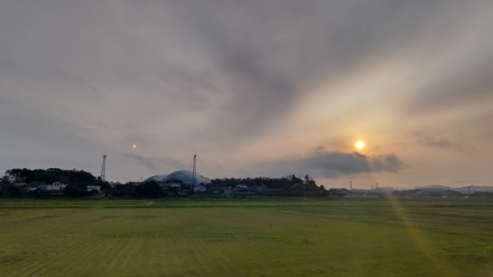 3月17日の夕日