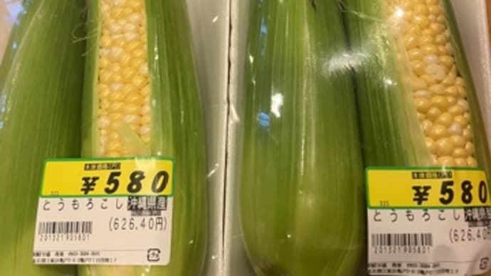 とうもろこし初仕入れ