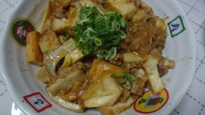 厚揚げと豚ミンチの炒め物