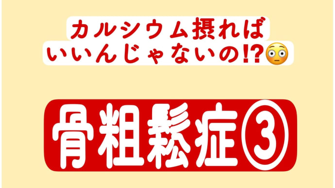 骨粗鬆症③ 脱灰とマグネシウム