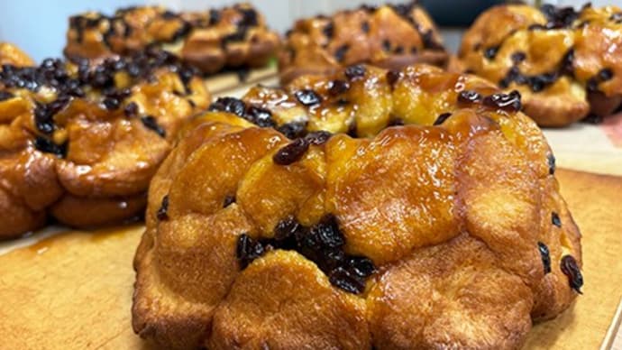 レーズンとバターシロップのパン