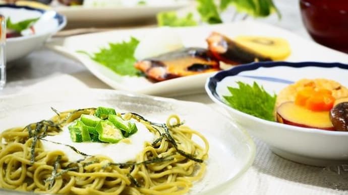 和食でホッ☆ぶっかけとろろそば&焼き魚☆