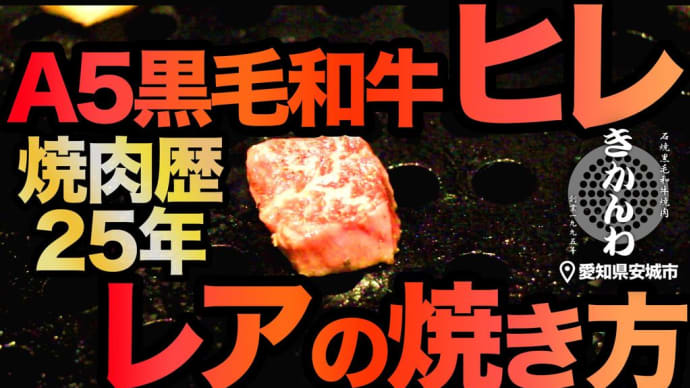【最高級ヒレの焼き方】レアが超おいしい！ヒレステーキの焼き加減。この道25年のプロが伝授◎愛知県安城市の焼肉きかんわ◎