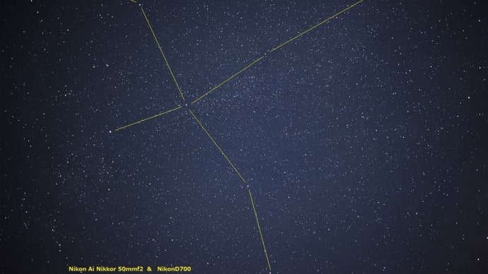 50mmカメラレンズで白鳥座を撮影