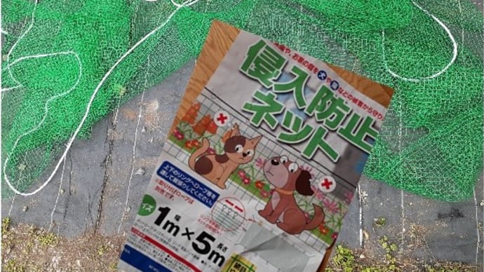お遊び時間【改】・・・ 侵入防止ネットでバトミントンネット・・・