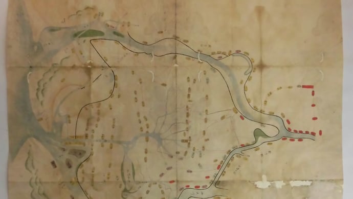 新潟 新発田御城下 仮題新潟 阿賀野川.西大川.有り時代不詳