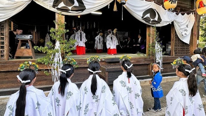 日置神社秋季祭典の昼祭り&山清路大橋上空からの風景