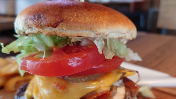 ピザの食材を載せたハンバーガーどうでしょう