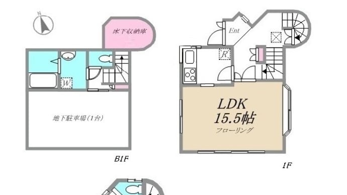 シャッター付駐車場付きの3LDK+ロフト101㎡の戸建て賃貸 貸家 京浜急行本線雑色駅最寄り 1987年9月築