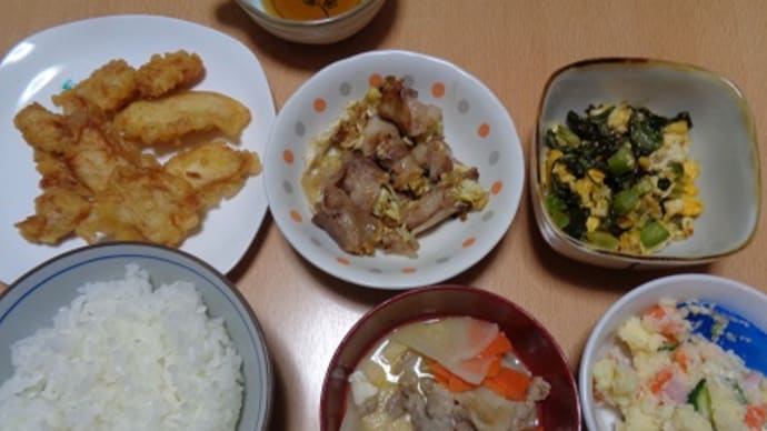 鶏天の晩御飯