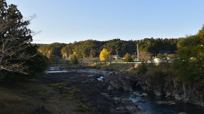 もみじ狩り 岩手県一ノ関市 厳美渓(げんびけい)(9)長者滝橋から戻ります