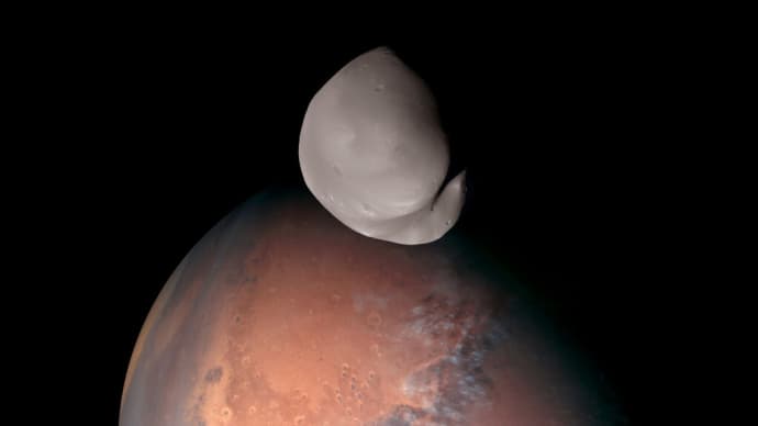 新しいエミレーツ火星ミッションの観測は、火星の神秘的な月の起源を示唆しています