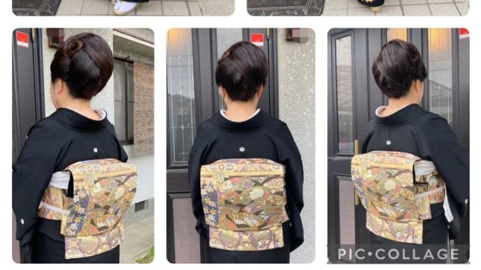 令和7年3月30日出張着付けは堺市西区、留袖3名の着付＆ヘアセットと女児のヘアセットでした（担当は坂田・福井・、嶋岡、坂本、ヘアセット研）