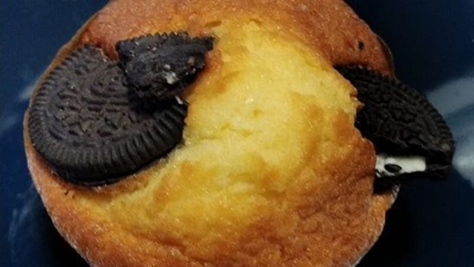 【02/19おやつ】オレオクッキーのアーモンドケーキ、これまた満腹感があるんだね：P