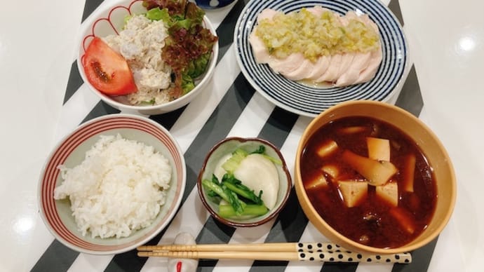 鶏むね肉のネギ塩ソースで夜ごはんと「八天堂」の とろけるくりーむパン