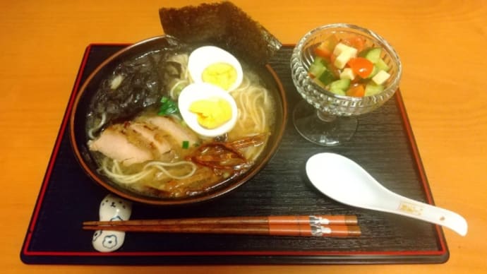 夕食はアベックラーメン