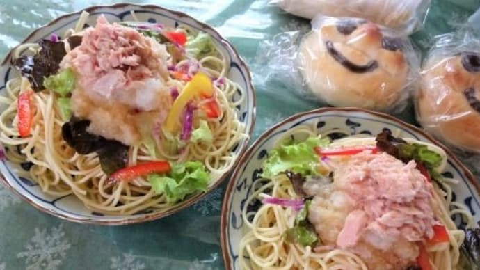 大根おろしとツナのパスタと『珈琲屋 らんぷ』